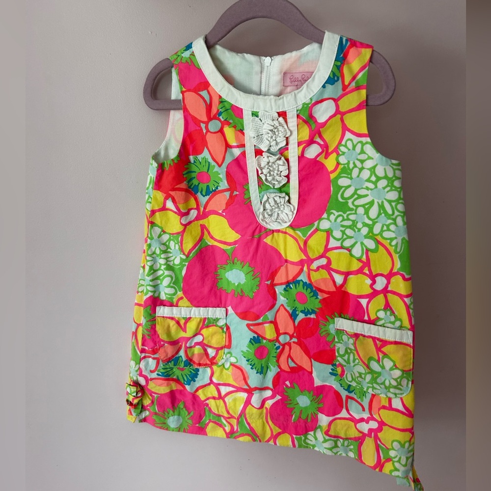 Lilly Pulitzer Girls Little Lilly Classic Shift Dress - 3T